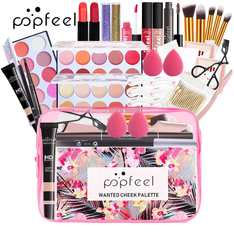 POPFEEL All In One Makeup Set (Eyeshadow, Ligloss,