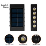 16PCS Solar Wall Light Warm Light Up and