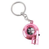 LED Mini Turbo Sound Turbocharger Keychain Spinning Turbine