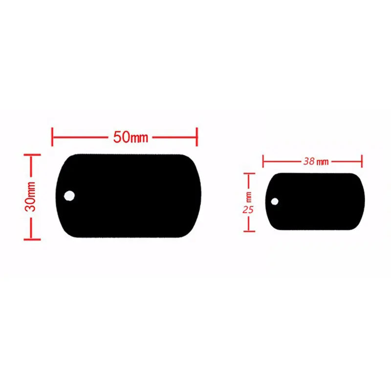 20pcs Aluminum Blank Rectangular Pet Dog Tag Custom