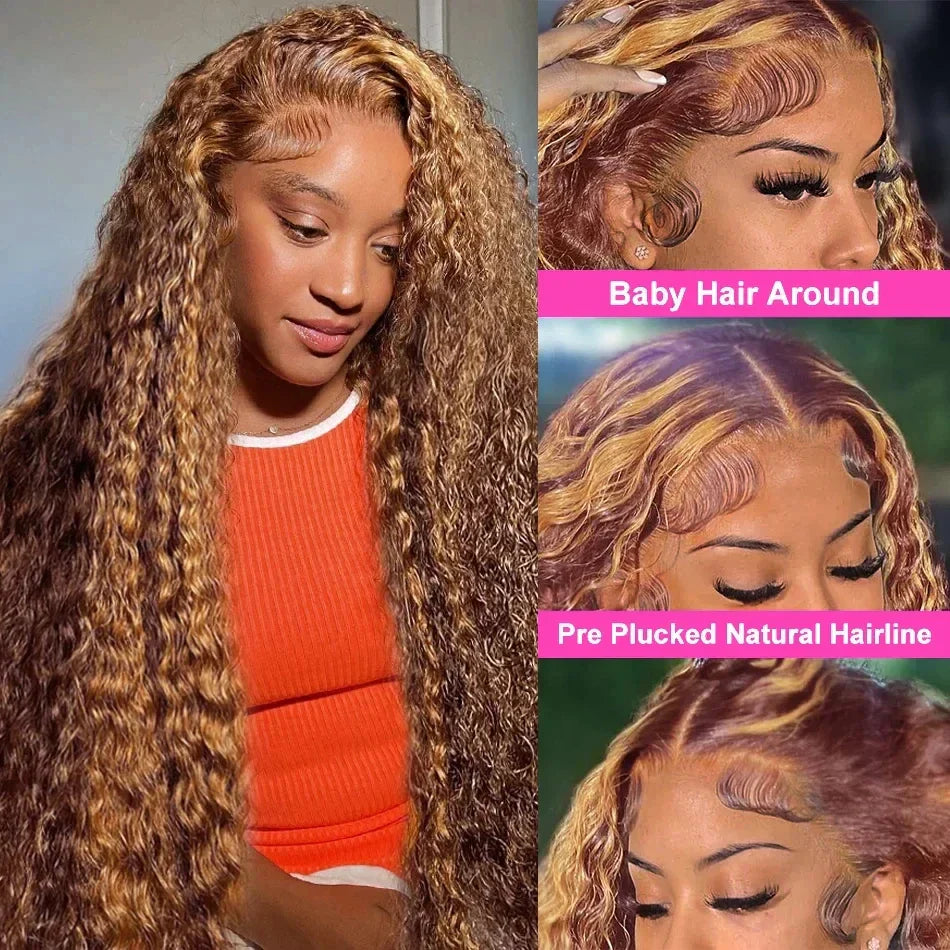 13x4 Hd Lace Highlight Wig Human Hair Wigs