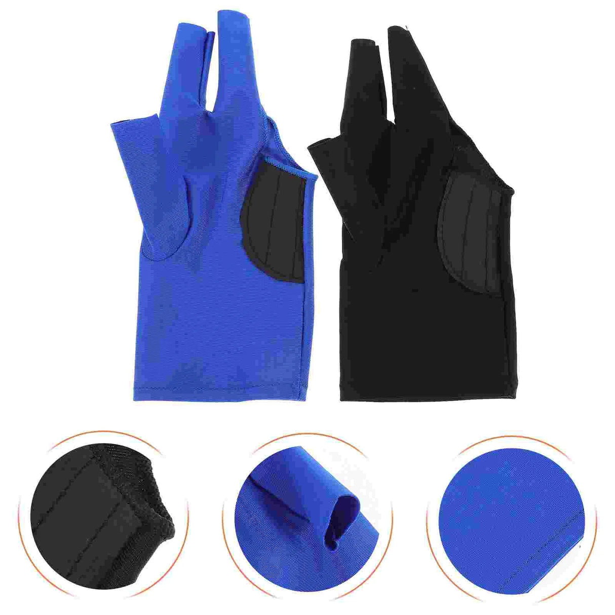 2 Pcs Pool Cue Gloves Elastic Snooker Billiard