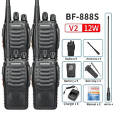 2/4PCS Baofeng BF-888S 12W Walkie Talkie Dual Band