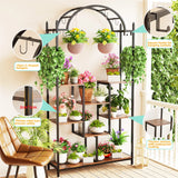 5-Tier Tall Indoor Plant Stand, 74.8'' Arched Metal