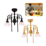 1:12 Dollhouse Miniature LED Lamp Ceiling Lamp Chandelier