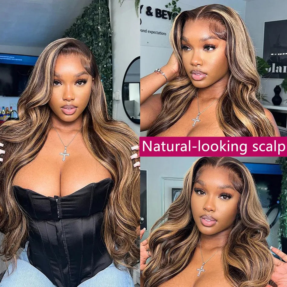 13x6 Hd Lace Frontal Wig Honey Blonde Body