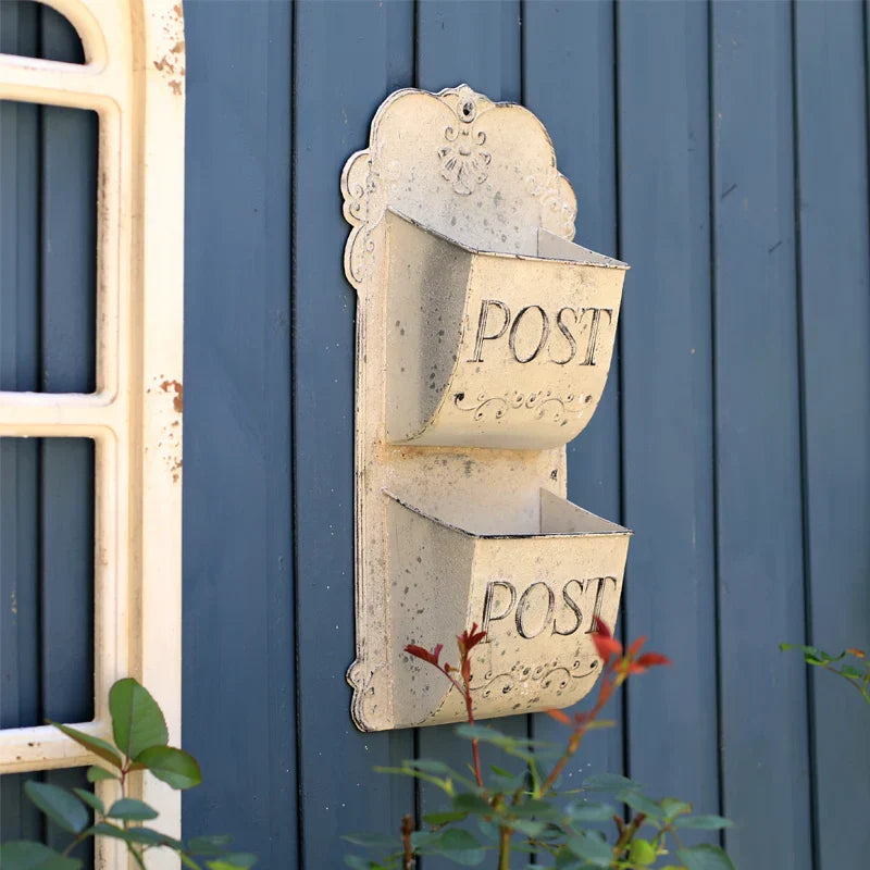 Outdoor Wall Mounted Mailbox Metal Letter Box French