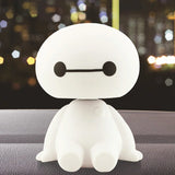 Car ornaments cute shaking his head big white