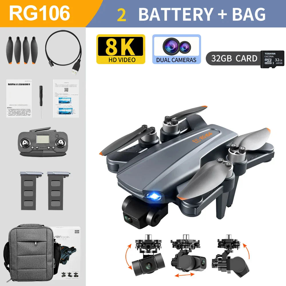 RG106 PRO Drone 8K Professional 5G GPS WIFI