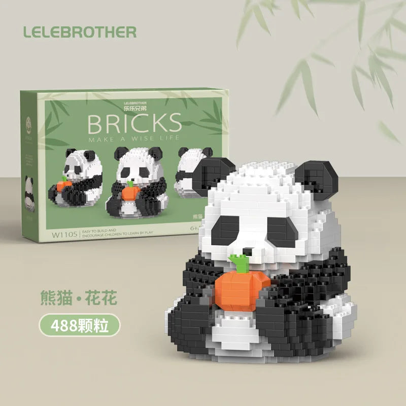 Mini 3D Animal Huahua Panda Building Blocks Model