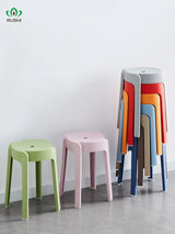 Plastic Stool Thickened Household Stackable Dining Table Bench