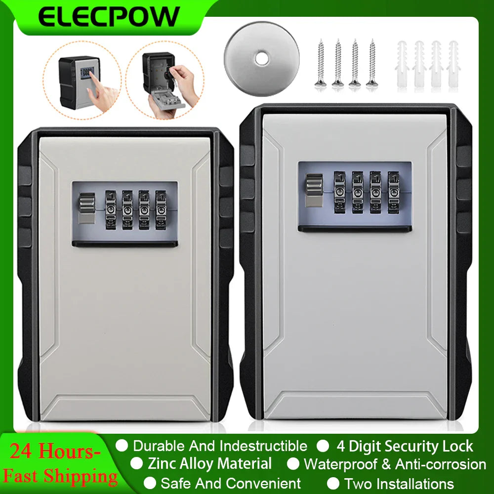 Elecpow New 4 Digits Password Key Box Metal