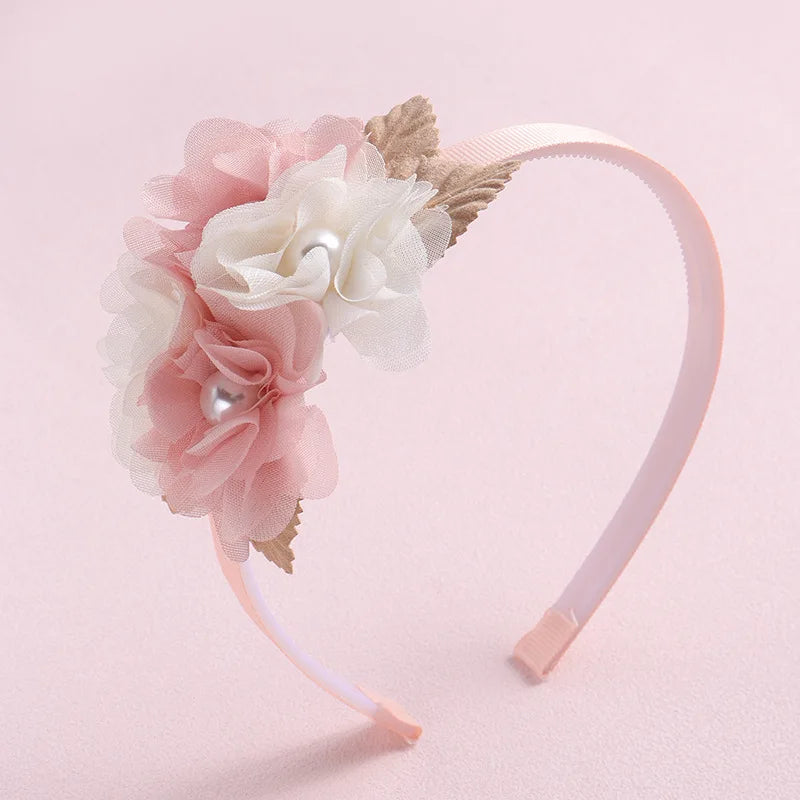 Artificial Flower Hairbands for Girls Trendy Pearl Cute