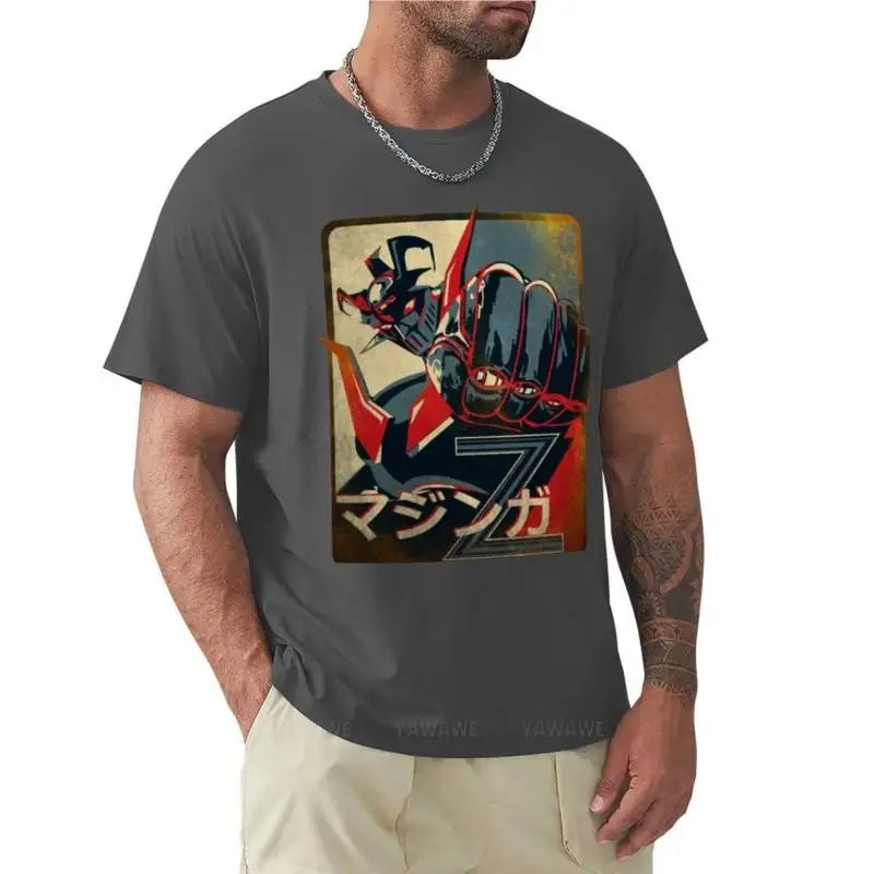 men cotton tshirt black t-shirt Mazinger Z T-Shirt