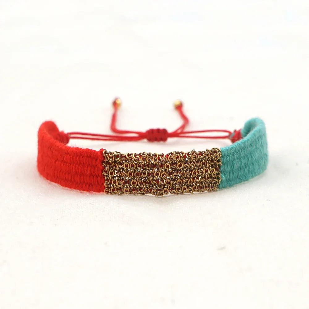 Go2Boho Braided Thread Bracelet for Women Rope Metal