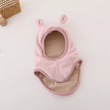 Winter Cartoon Bear Ear Baby One-Piece Hat Kids