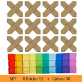 Acrylic Cubes Rainbow Gem Blocks Transparent Stacking Toys
