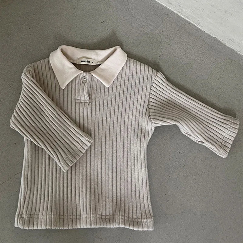 Infant Long Sleeve T Shirt Cotton Ribbed Baby