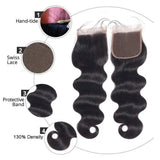 Brazilian Hair Weave Bundles With Frontal 13x4 HD