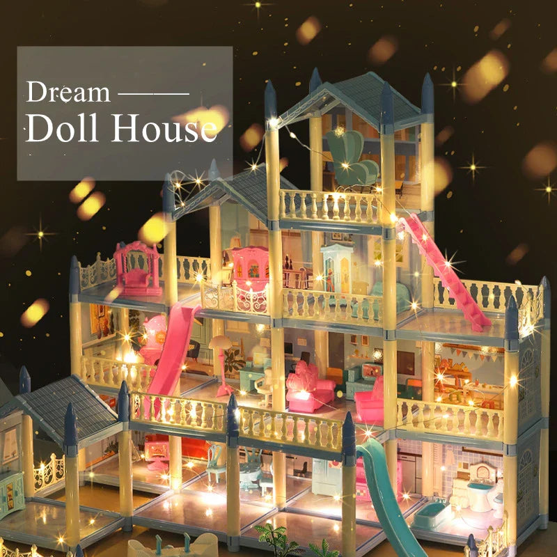 3d Assembly Diy Doll House Miniature Model Doll