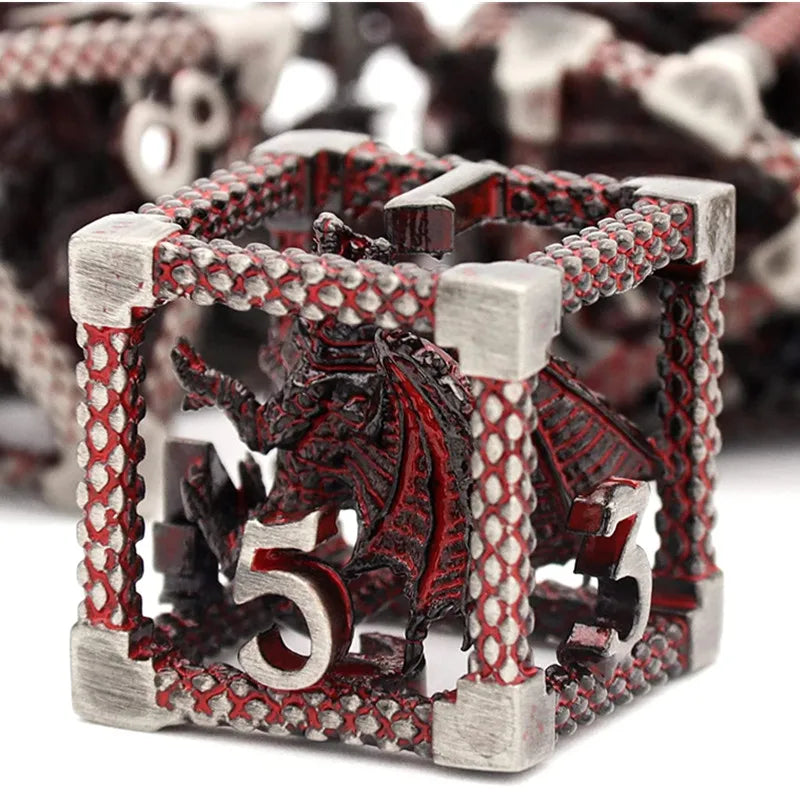 Mini Planet DND Metal Dice Set Three-dimensional Flying