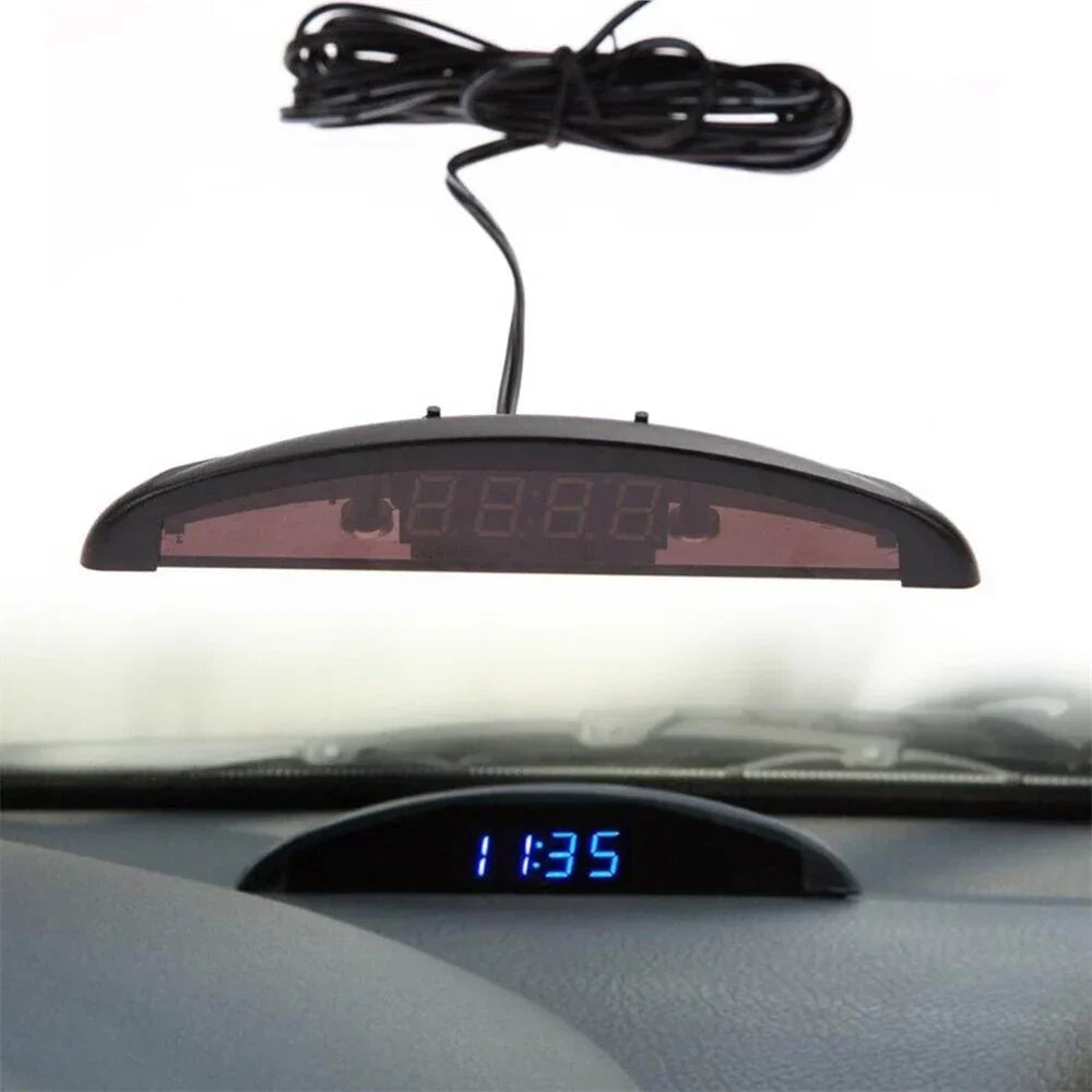 3-in-1 Digital LED Clock Thermometer Voltmeter for Cars