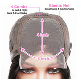 Brazilian Short Bob Wigs Bone Straight Wig 13x4