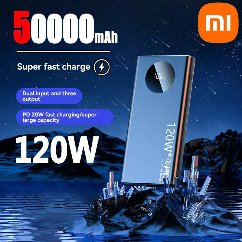 Xiaomi 120W Super Fast Charging 50000mAh Thin and