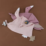 Pure Cotton Muslin Baby Bib Cute Goose Sleeping