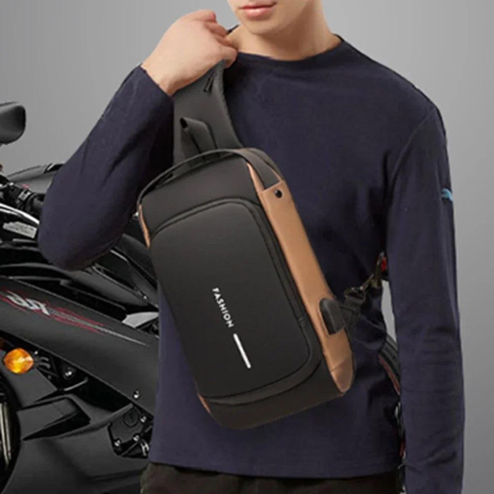 Antitheft Tape Bag Portable Backpack with USB Charging