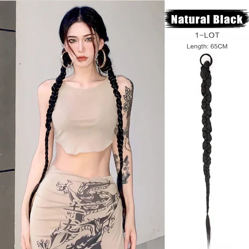 FORLISEE Wig Braid Natural Spicy Girl Pigtail Fried