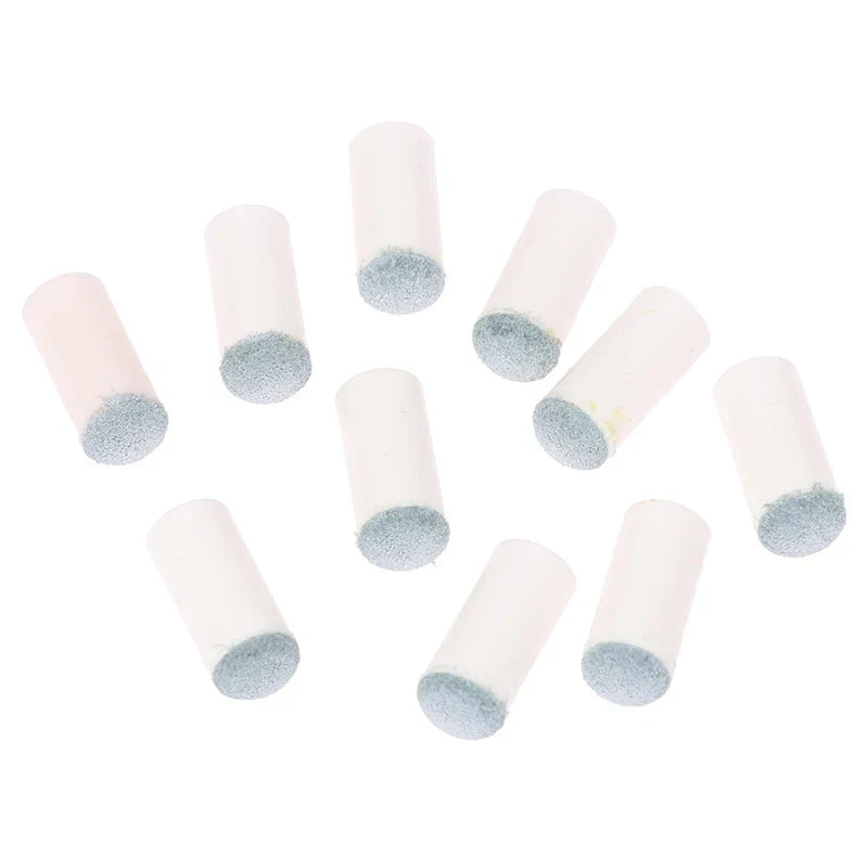 10pcs 10mm Slipon Billiards Cue Tips Protector Pool