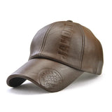 Leather Baseball Cap Men Fashion Sports Caps Army