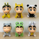 4/6/10pcs Set Crayon Shin-Chan Anime Figure Fishing Puppy