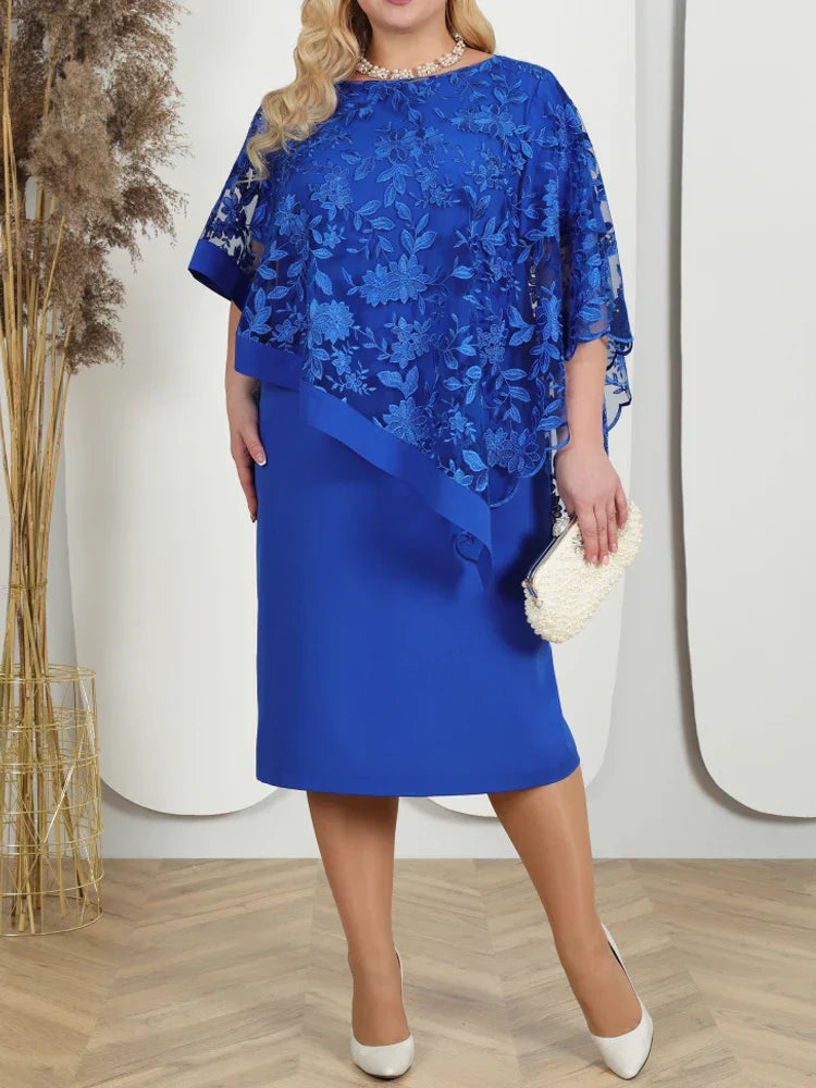 Plus Size Women Dresses 2023 Summer Embroidery Floral