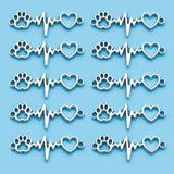102030pcs Antique Silvery Color Charms Dog Claw Love