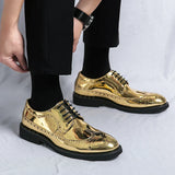 2023 Men's Casual Leather Brogues – Formal Oxford Shoes, Large Size 46
