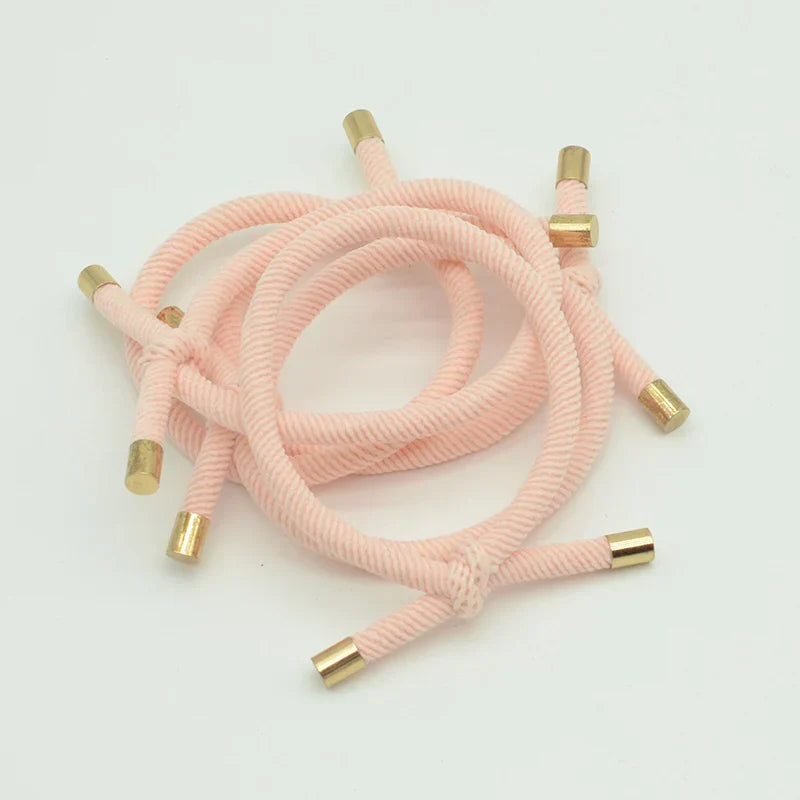 30PCS 5mm Twilled Cords Knotted Elastic Hair Bands