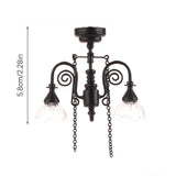 1:12 Dollhouse Miniature LED Lamp Ceiling Lamp Chandelier