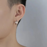 For Men, S925 Silver Needle Earrings For Men