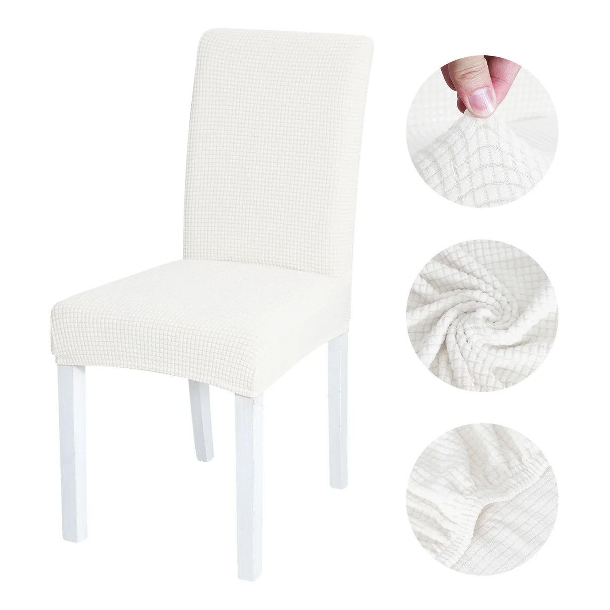 Jacquard Chair Covers Spandex Stretch Seat Slipcover Removable