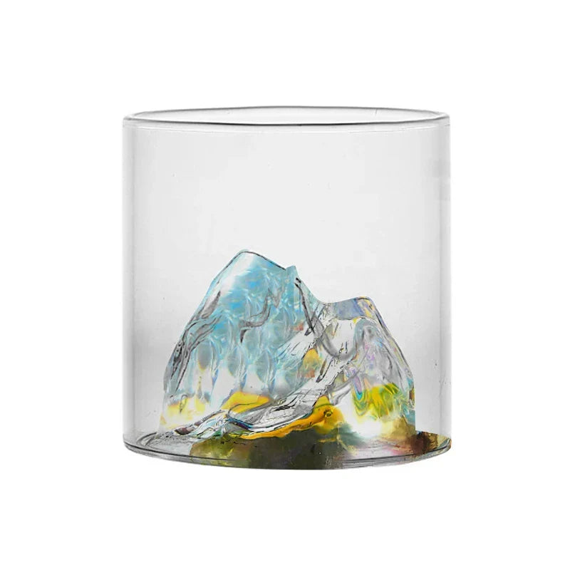 Japanese Whisky Glass Cup 3D Mountain Water Glass