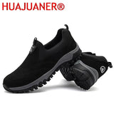 HUAJUANER Fall New Casual Shoes Mens Breathable Zapatillas Hombre 46 Large Size Slip-on Soft Platform Outdoor Men Sneakers