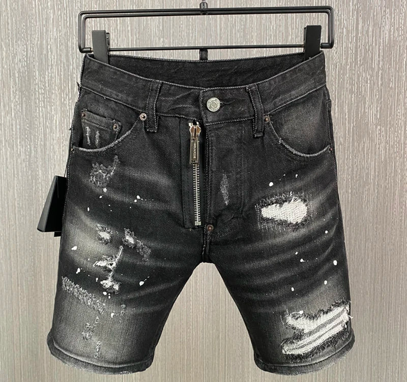 fashion BRAND Men Summer Denim dsq Shorts Print