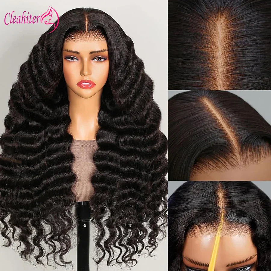 210% Density Loose Deep Wave Human Hair Lace