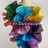 5 Yards Liquid Metal Organza Large Wave Lace