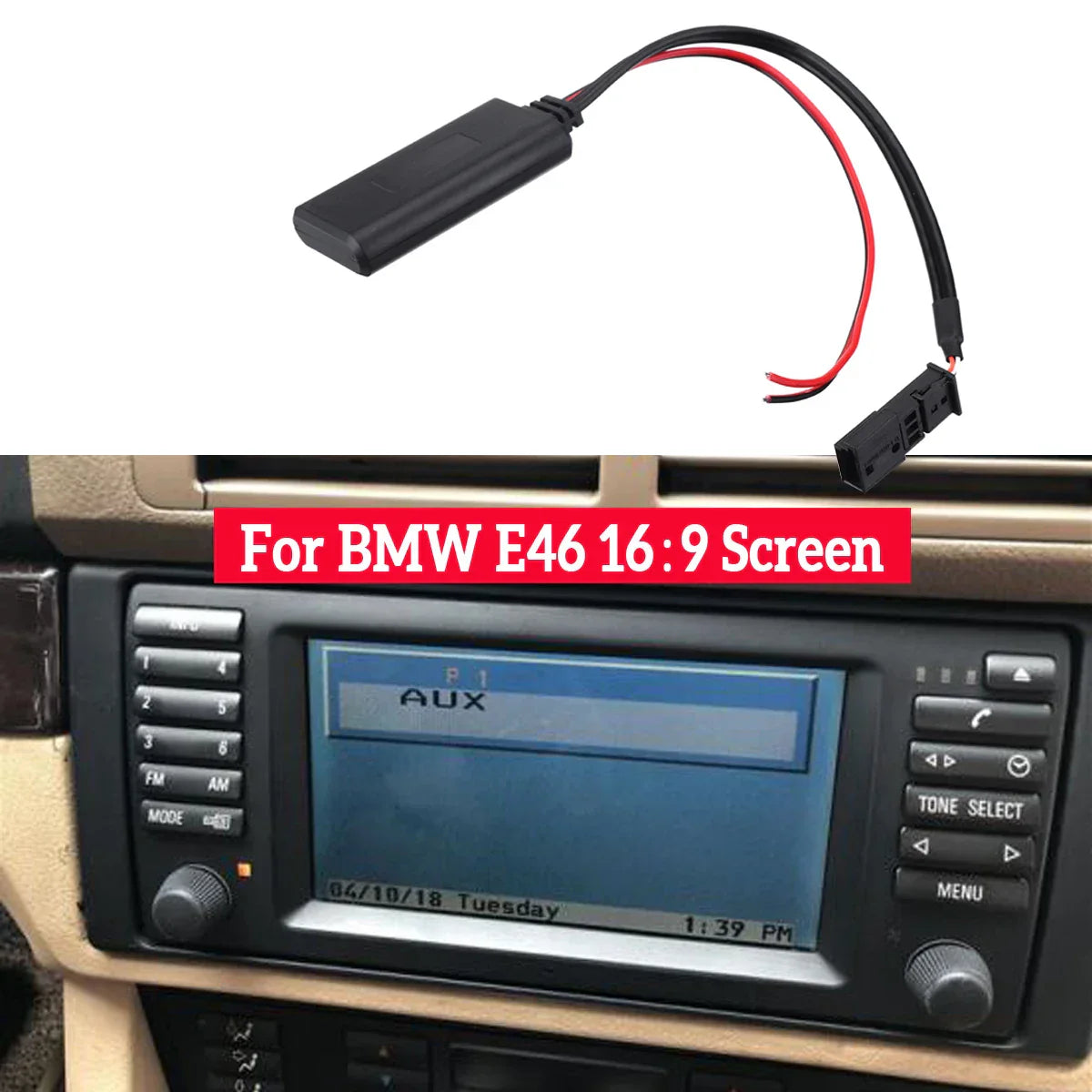 Car Bluetooth Module AUX IN Audio Radio Adapter 3-pin For BMW BM54 E39 E46 E38 E53 X5 AUTO Electronics Cable Accessories