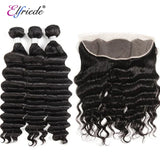 Elfriede Natural Black Loose Deep Wave Bundles with