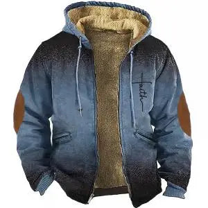 Men's Parkas Long Sleeve Coat Colorful Color Block