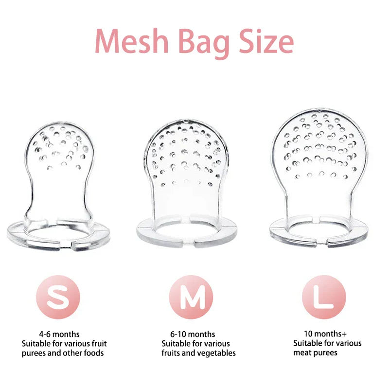 Baby Pacifier Fruit Feeder Baby Silicone Mesh Bag